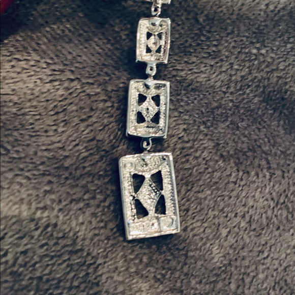 Diamond accent Sterling Silver Pendant and Necklace - Picture 4 of 11